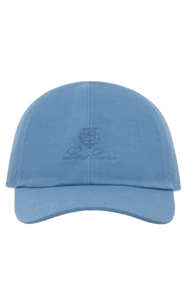 Loro Piana man men's blue cotton cap купить с ценами и фото 179698 - photo 1