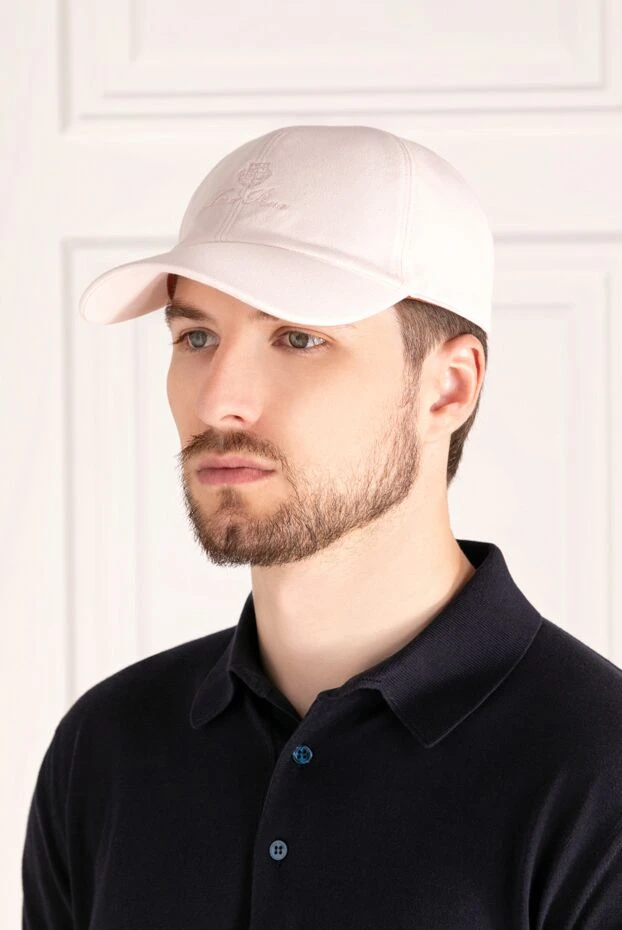 Loro Piana man men's pink cotton cap купить с ценами и фото 179700 - photo 2