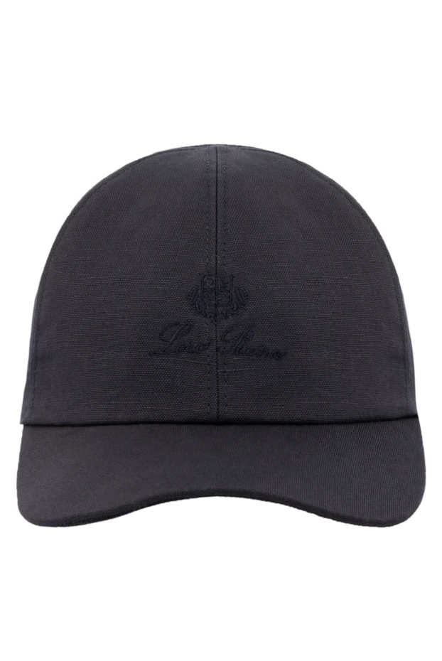 Loro Piana man men's blue cap made of cotton and linen купить с ценами и фото 179702 - photo 1