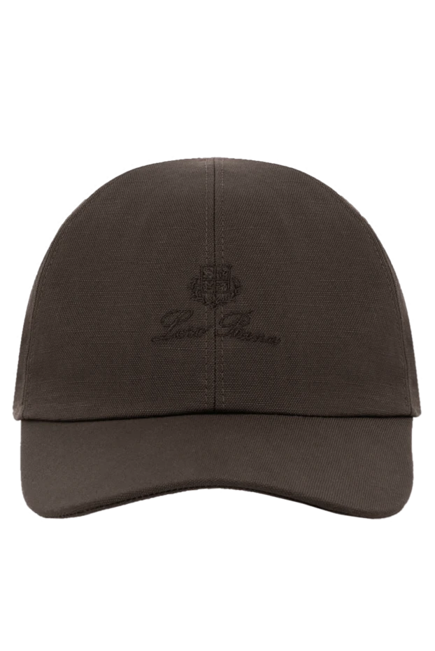 Loro Piana man men's brown cap made of cotton and linen купить с ценами и фото 179703 - photo 1