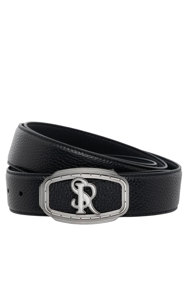 Men's blue belt made of genuine leather - photo 1