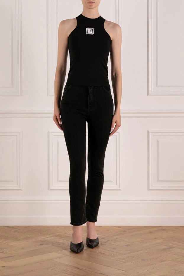 Balmain woman women's black top купить с ценами и фото 179747 - photo 2