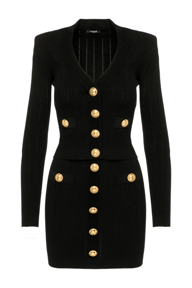 Balmain woman women's black suit with skirt made of viscose and polyester купить с ценами и фото 179751 - photo 1