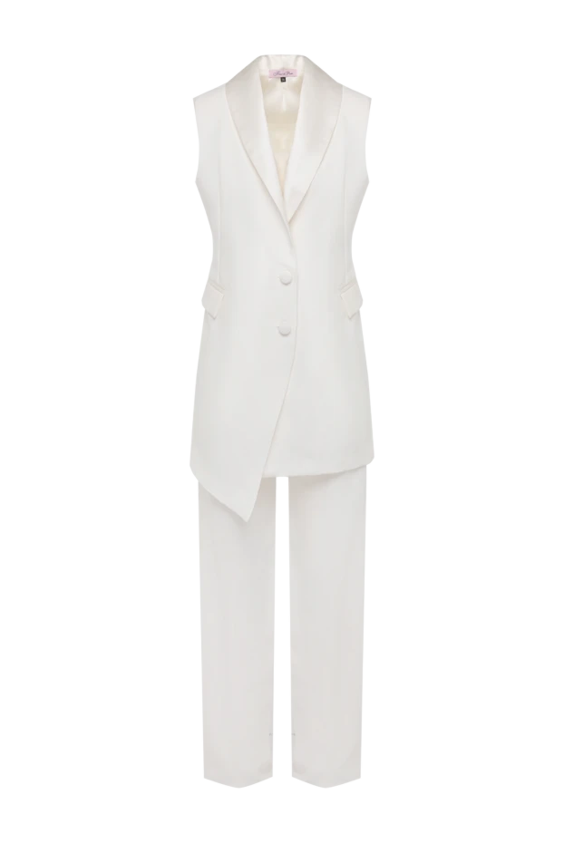 Fleur de Paris woman women's white suit with trousers купить с ценами и фото 179766 - photo 1