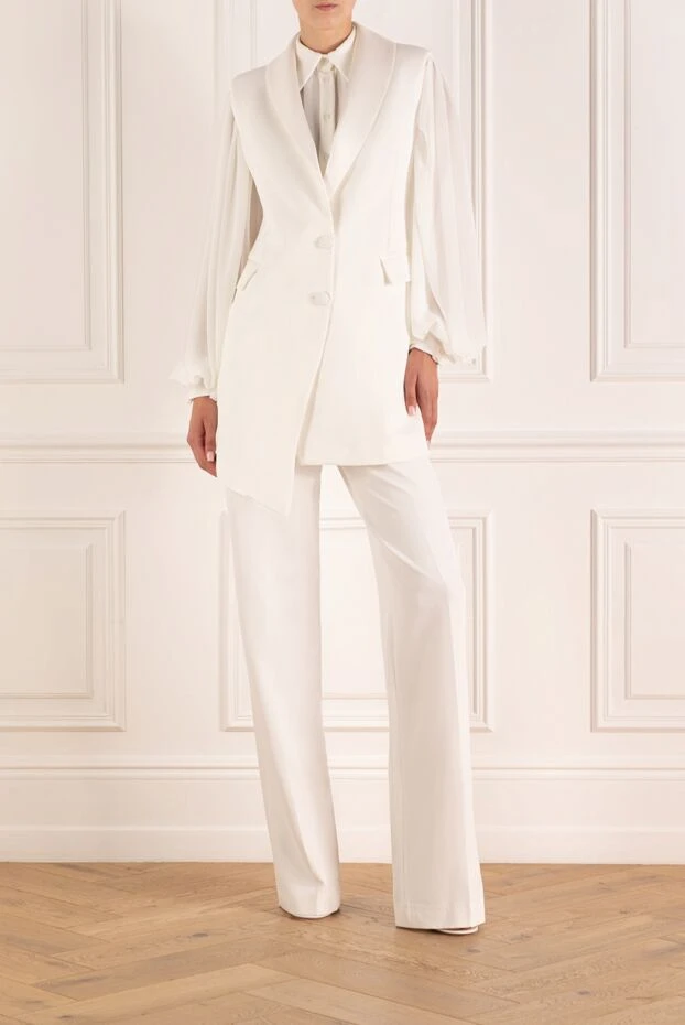 Fleur de Paris woman women's white suit with trousers купить с ценами и фото 179766 - photo 2