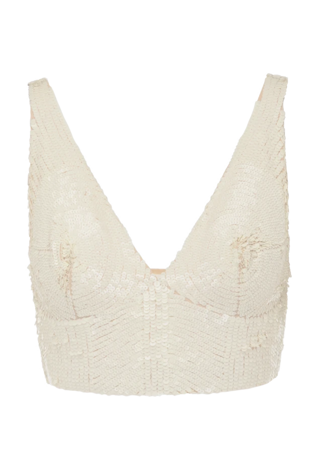 P.A.R.O.S.H. woman women's beige top made of polyamide and elastane купить с ценами и фото 179791 - photo 1