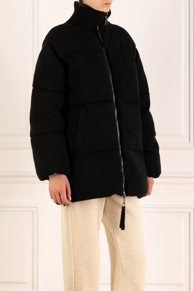 P.A.R.O.S.H. куртка женская черная из шерсти 179804 - фото 3