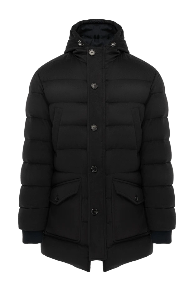 Cesare di Napoli man men's blue cashmere down jacket купить с ценами и фото 179808 - photo 1