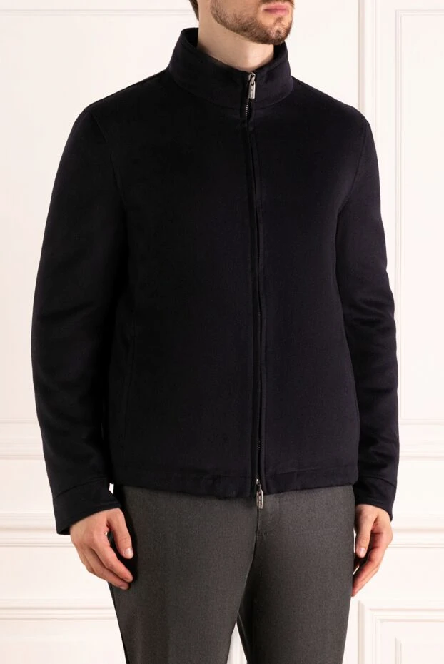 Cesare di Napoli men's dark blue cashmere jacket with down insulation
 179809 - photo 3