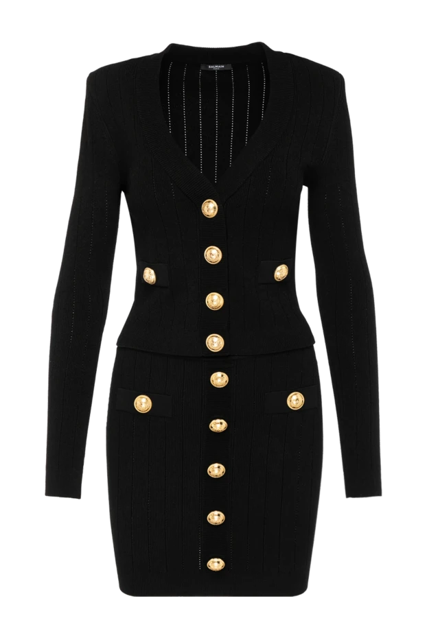 Balmain woman women's black suit with skirt made of viscose and polyester купить с ценами и фото 179825 - photo 1