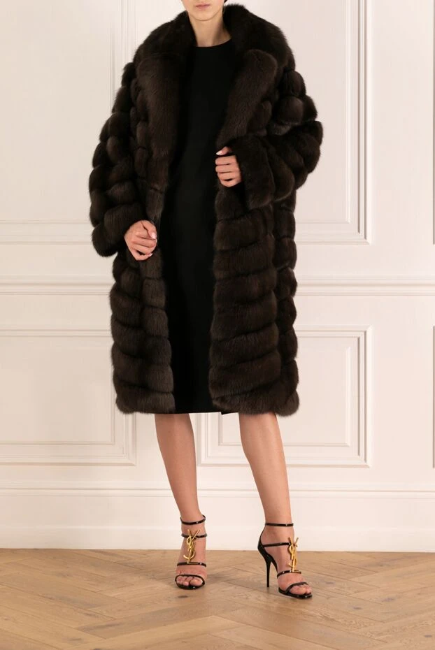 Giorgio Magnani woman women's brown sable fur coat купить с ценами и фото 179847 - photo 2