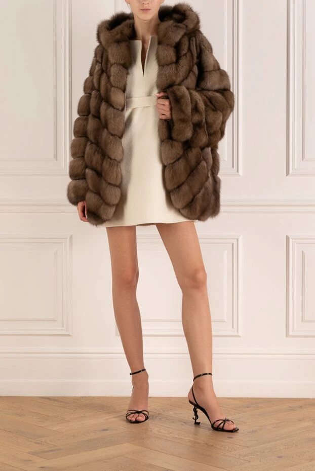 Giorgio Magnani woman women's beige sable fur coat купить с ценами и фото 179848 - photo 2