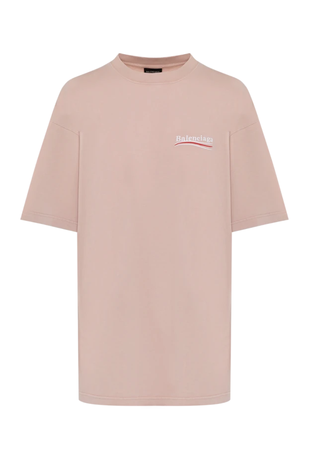 Balenciaga woman women's pink cotton t-shirt купить с ценами и фото 179862 - photo 1