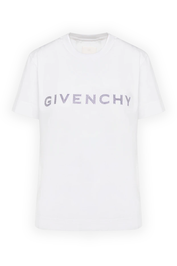 Givenchy Әйелдер әйелдерге арналған ақ мақтадан жасалған футболка купить с ценами и фото 179864 - фото 1