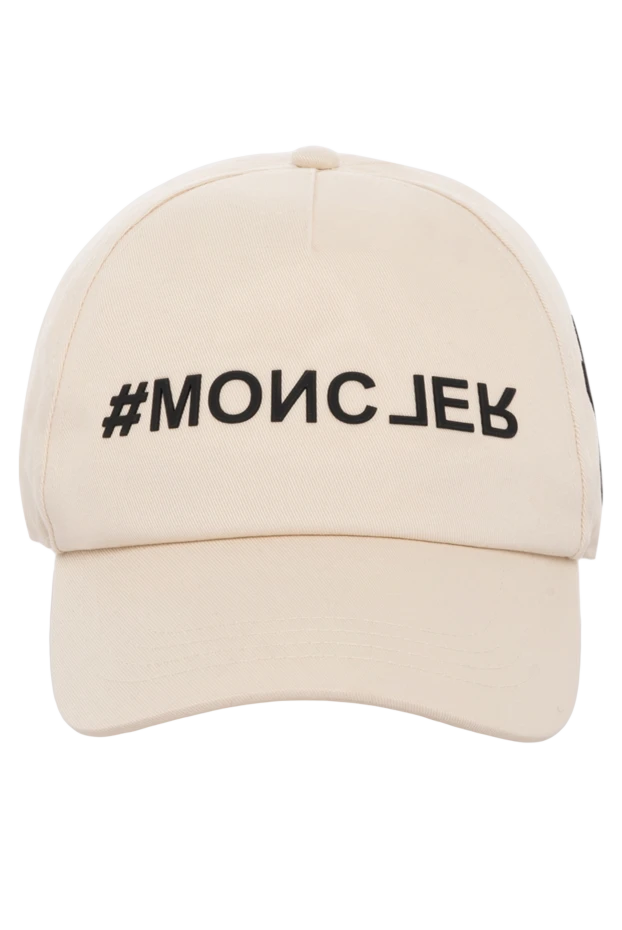 Moncler woman women's beige cotton cap купить с ценами и фото 179867 - photo 1