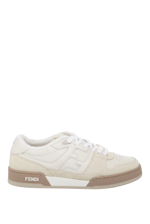 Fendi woman women's white sneakers made of genuine leather купить с ценами и фото 179872 - photo 1