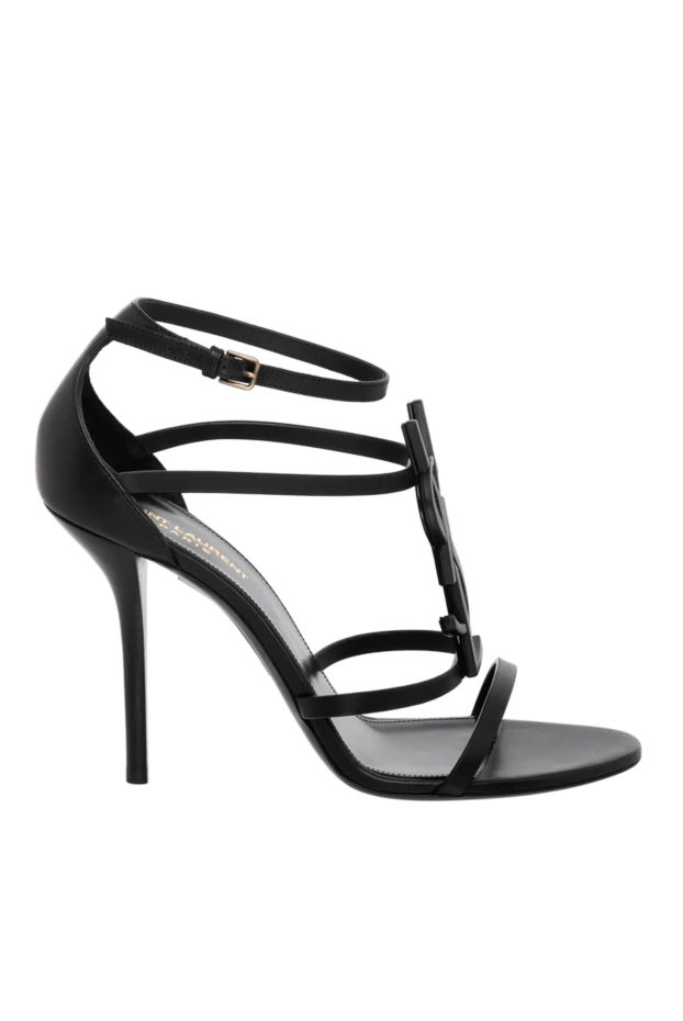 Saint Laurent woman women's black sandals made of genuine leather купить с ценами и фото 179879 - photo 1