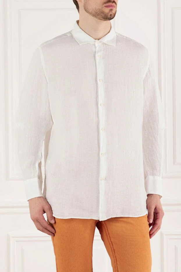 MC2 Saint Barth men's linen shirt pamplona white 179894 - photo 3