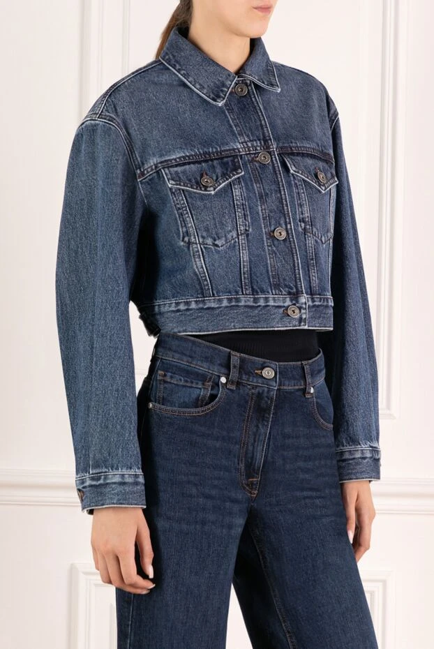 Jacob Cohen куртка женская джинсовая синяя из хлопка 179896 - фото 3