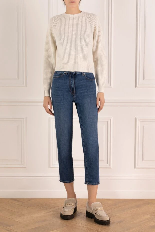 Peserico джемпер женский белый из кашемира 179908 - фото 2