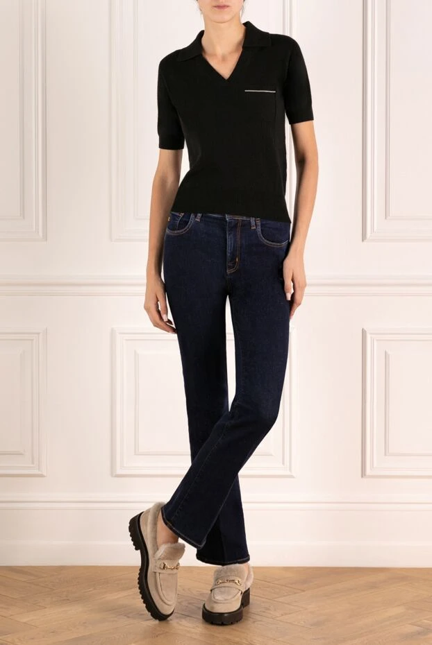 Peserico джемпер из кашемира с коротким рукавом и эластичной резинкой по низу
 179914 - фото 2