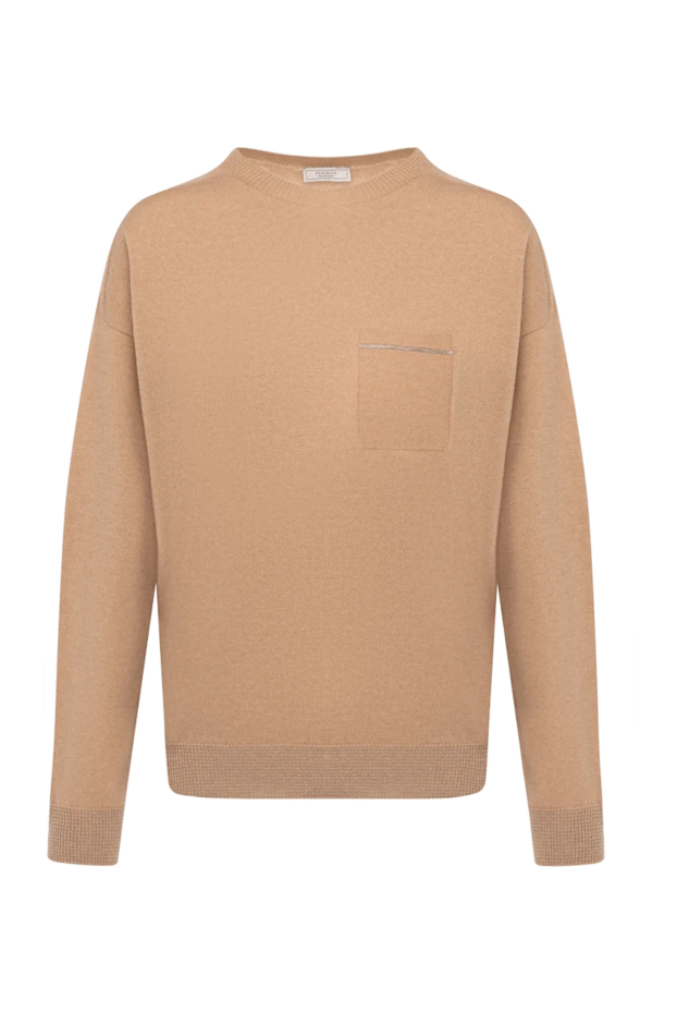 Джемпер женский коричневый из кашемира и вискозы - фото 1