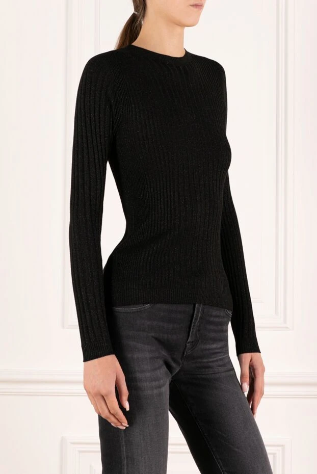 Peserico джемпер женский черный из вискозы и полиэстера 179922 - фото 3