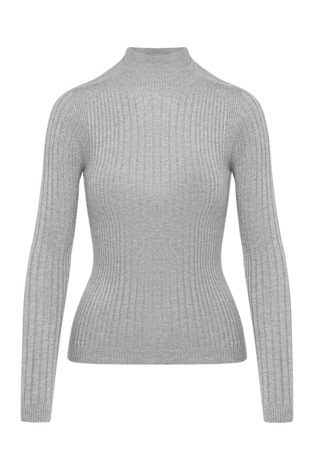 Вискоза мен полиэфирден жасалған әйелдерге арналған сұр гольф - фото 1