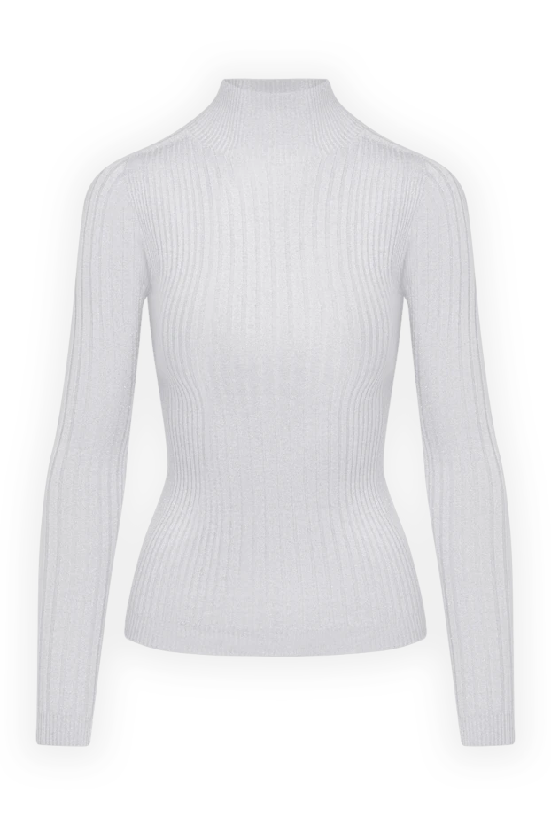 Гольф женский белый из вискозы и полиэстера - фото 1