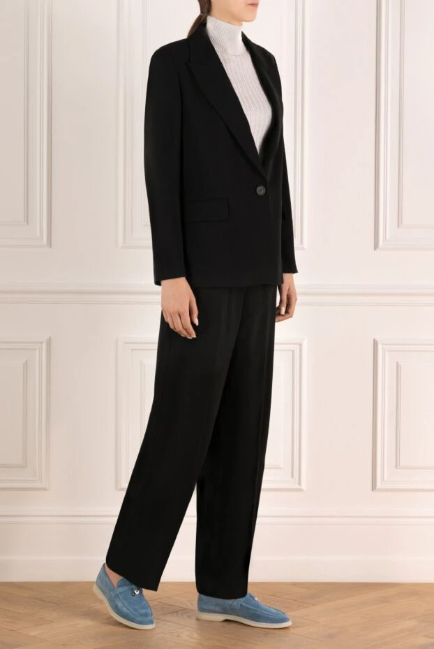 Peserico костюм с брюками женский черный из полиэстера 179936 - фото 3
