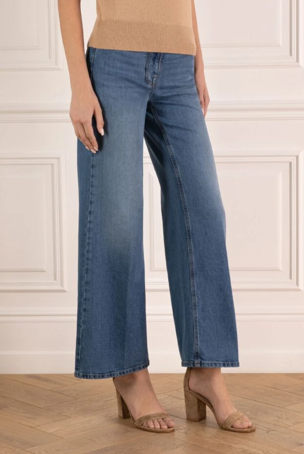 Peserico широкие джинсы из эластичного денима с равномерным выцветанием женские 179941 - фото 3