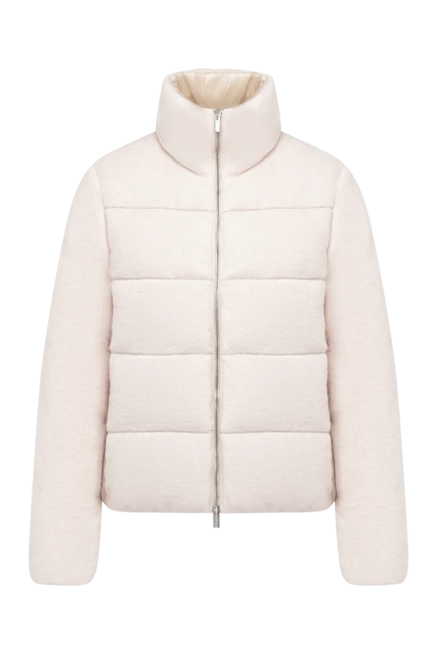 Women's pink alpaca and nylon jacket - photo 1