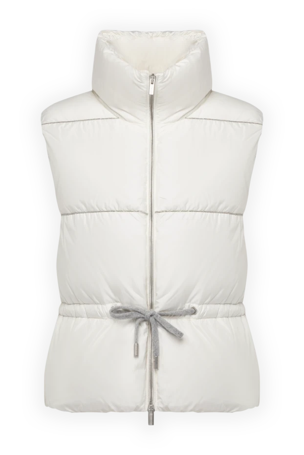 Әйелдерге арналған ақ полиэфирлі жилет - фото 1