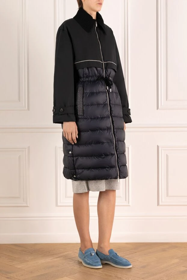 Peserico пуховик женский синий из полиэстера 179949 - фото 3