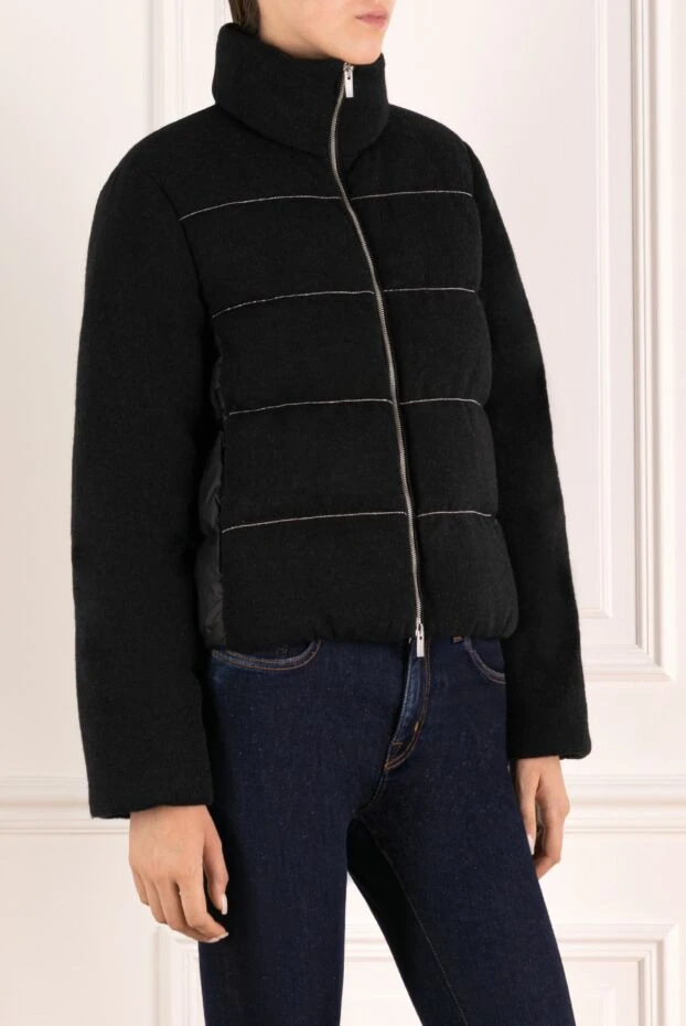 Peserico куртка женская черная из альпаки и нейлона 179950 - фото 3