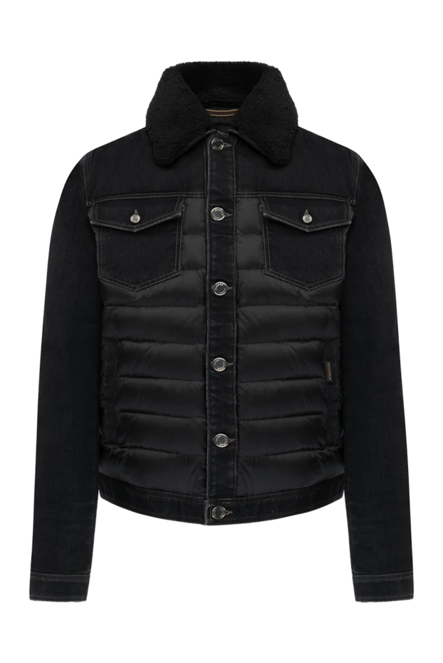 Moorer man men's black jacket made of cotton and elastane купить с ценами и фото 180011 - photo 1