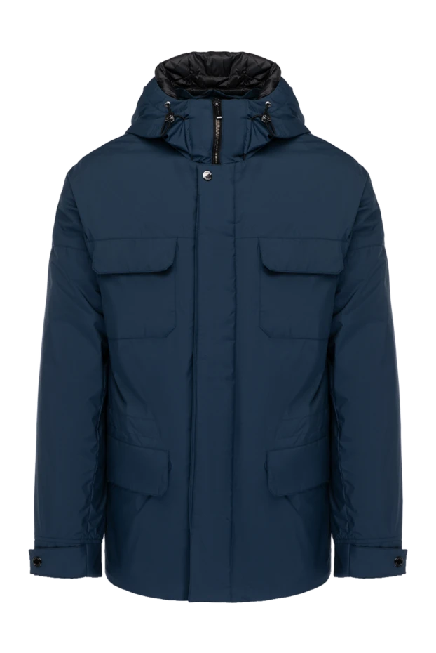 Moorer man men's blue polyester jacket купить с ценами и фото 180036 - photo 1