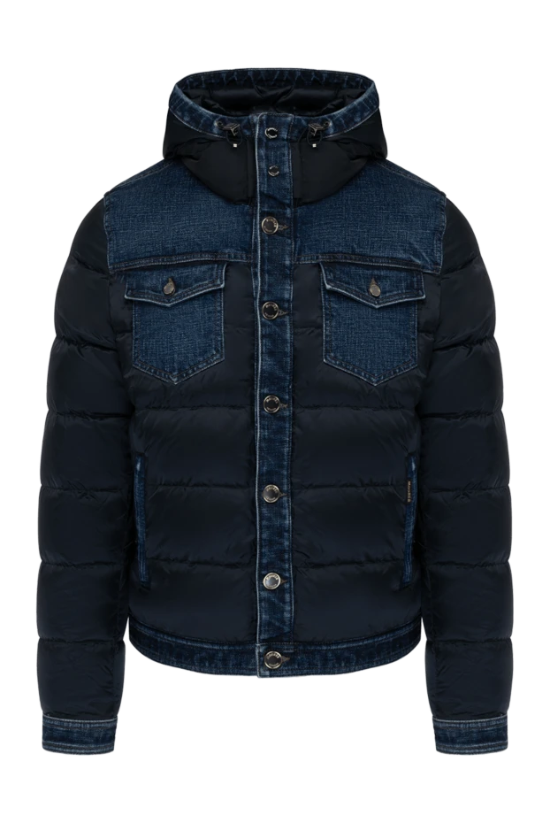 Moorer man men's blue down jacket made of polyamide and polyurethane купить с ценами и фото 180041 - photo 1