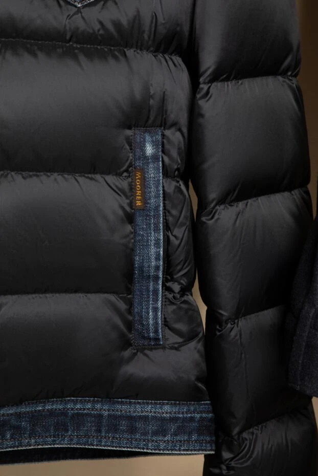 Moorer пуховик мужской синий из полиамида и полиуретана 180041 - фото 2