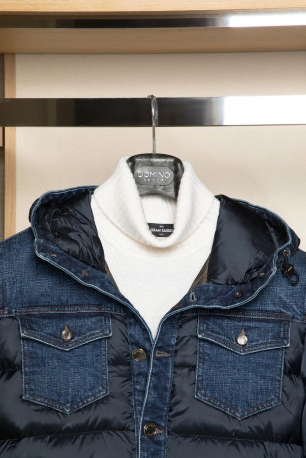 Moorer пуховик мужской синий из полиамида и полиуретана 180041 - фото 3