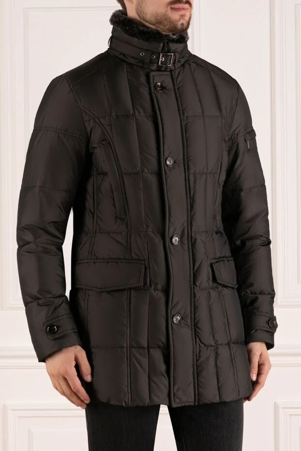 Moorer пуховик мужской серый из полиэстера 180046 - фото 3