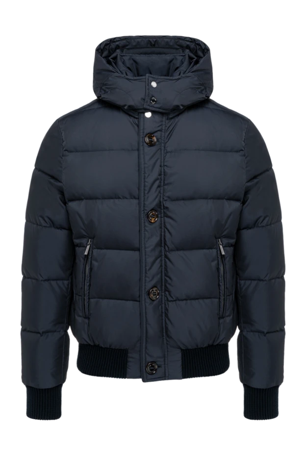 Men's down jacket blue made of polyester - photo 1