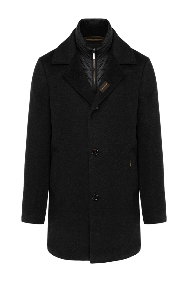 Moorer man men's black coat made of wool and cashmere купить с ценами и фото 180053 - photo 1