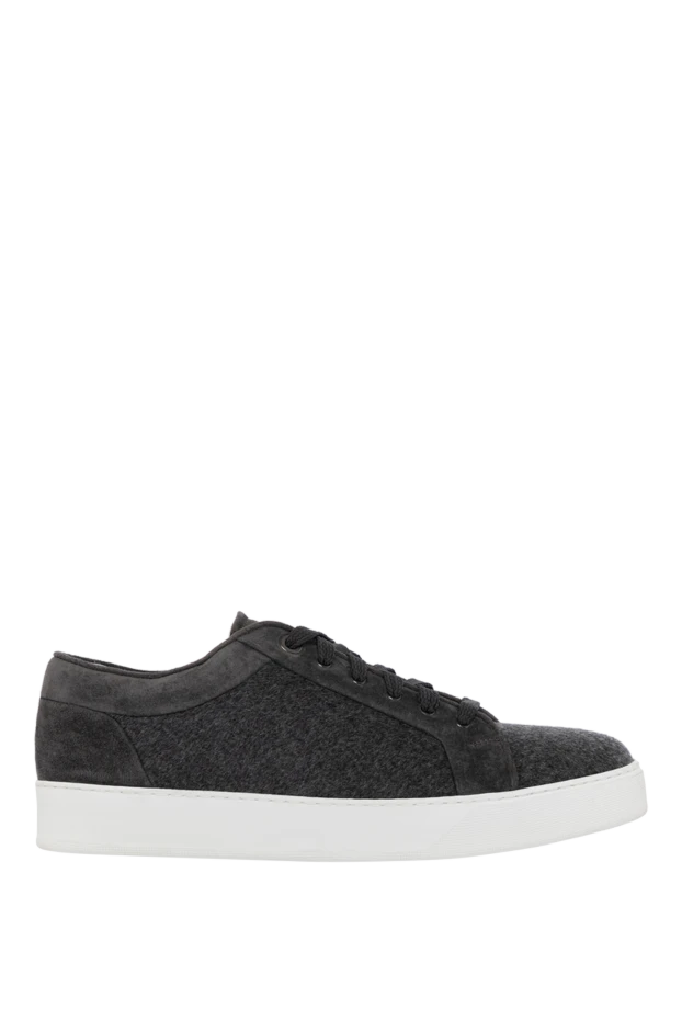 Moorer man men's gray leather and wool sneakers купить с ценами и фото 180058 - photo 1