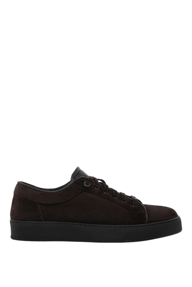 Moorer man men's brown sneakers made of nubuck and fur купить с ценами и фото 180060 - photo 1