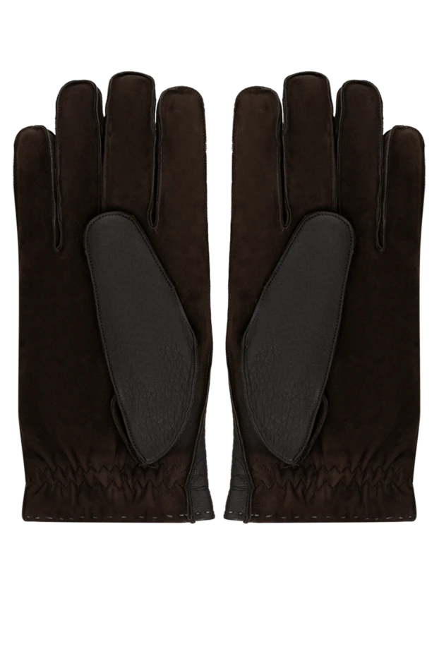 Moorer brown men's gloves made of genuine leather 180066 - photo 3