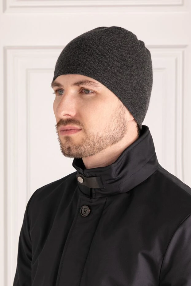 Moorer man men's gray cashmere hat купить с ценами и фото 180079 - photo 2