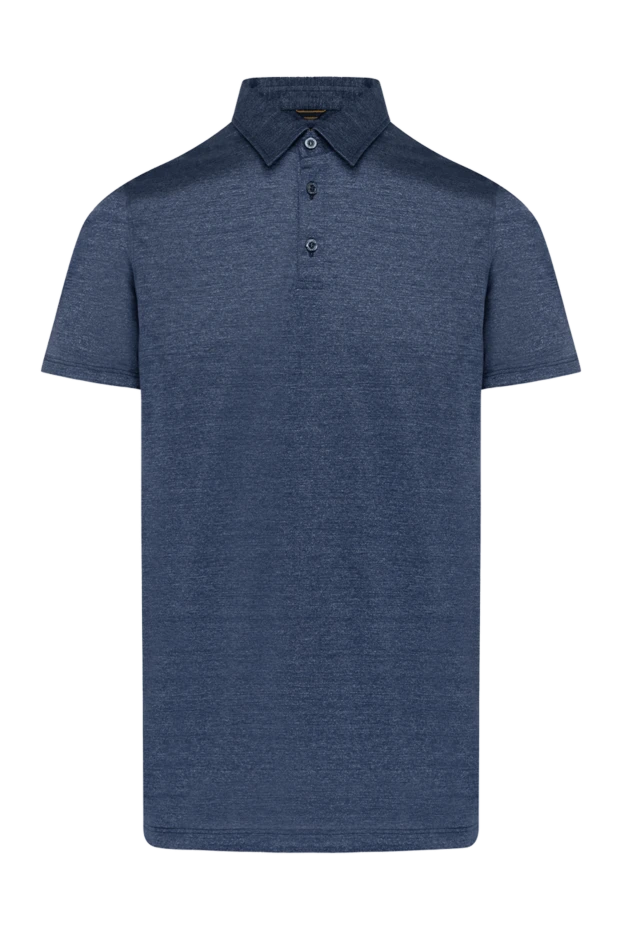 Moorer man men's blue cotton polo купить с ценами и фото 180098 - photo 1