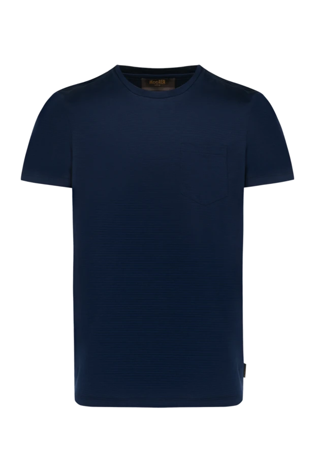 Moorer man men's blue cotton t-shirt купить с ценами и фото 180107 - photo 1