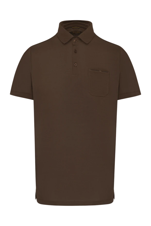 Moorer man men's brown cotton polo купить с ценами и фото 180108 - photo 1